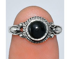 Black Onyx Ring size-7 SDR242504 R-1345, 6x6 mm