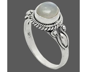Srilankan Moonstone Ring size-5 SDR242508 R-1345, 6x6 mm