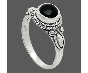 Black Onyx Ring size-6 SDR242536 R-1345, 6x6 mm