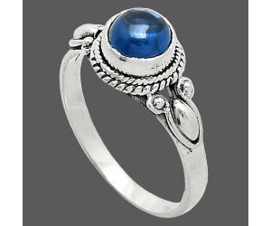 London Blue Topaz Ring size-8 SDR242537 R-1345, 6x6 mm