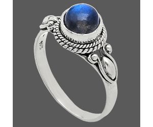 Blue Fire Labradorite Ring size-7 SDR242559 R-1345, 6x6 mm