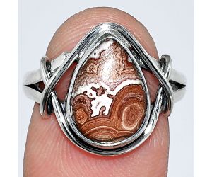 Laguna Lace Agate Ring size-8 SDR242566 R-1054, 9x13 mm