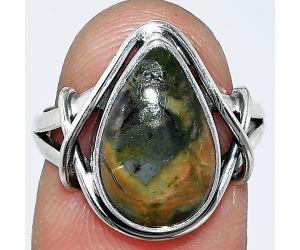 Rhyolite - Rainforest Jasper Ring size-7 SDR242589 R-1054, 9x15 mm