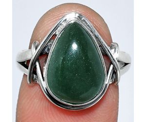 Green Aventurine Ring size-8 SDR242593 R-1054, 9x13 mm