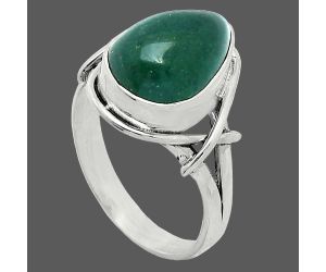 Green Aventurine Ring size-8 SDR242593 R-1054, 9x13 mm