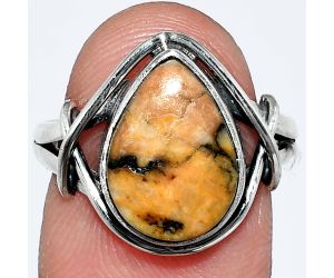 Honey Dendritic Opal Ring size-8 SDR242594 R-1054, 10x14 mm