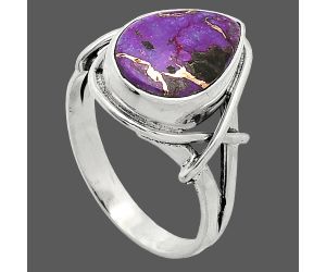 Copper Purple Turquoise Ring size-8 SDR242596 R-1054, 10x13 mm