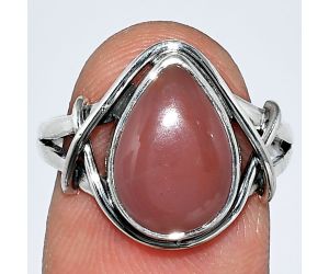 Guava Quartz Ring size-8 SDR242609 R-1054, 9x13 mm