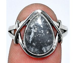Indigo Gabbro Ring size-8 SDR242613 R-1054, 9x13 mm