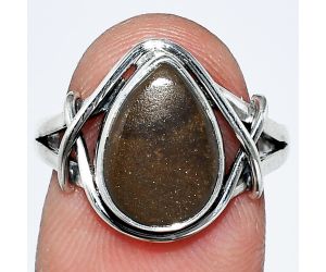 Polygram Jasper Ring size-8 SDR242630 R-1054, 9x12 mm