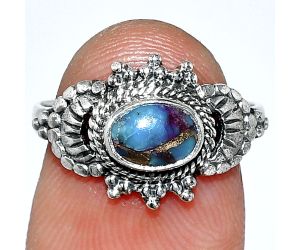 Kingman Pink Dahlia Turquoise Ring size-7 SDR242639 R-1726, 7x5 mm