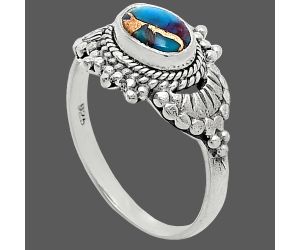 Kingman Pink Dahlia Turquoise Ring size-7 SDR242639 R-1726, 7x5 mm