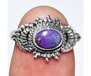 Copper Purple Turquoise Ring size-7 SDR242663 R-1726, 7x5 mm
