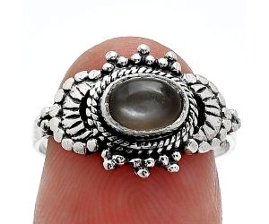 Gray Moonstone Ring size-7 SDR242665 R-1726, 7x5 mm