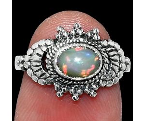 Ethiopian Opal Ring size-7.5 SDR242671 R-1726, 7x5 mm