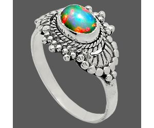 Ethiopian Opal Ring size-7.5 SDR242671 R-1726, 7x5 mm