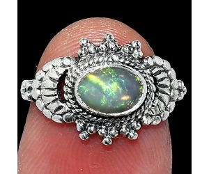 Ethiopian Opal Ring size-6 SDR242672 R-1726, 7x5 mm