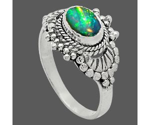 Ethiopian Opal Ring size-6 SDR242672 R-1726, 7x5 mm