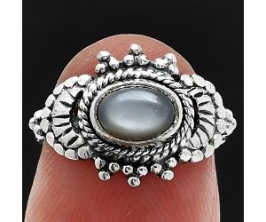 Srilankan Moonstone Ring size-5 SDR242713 R-1726, 7x5 mm