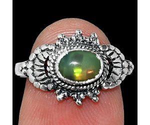 Ethiopian Opal Ring size-8 SDR242724 R-1726, 7x5 mm