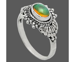 Ethiopian Opal Ring size-8 SDR242724 R-1726, 7x5 mm