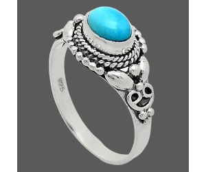 Sleeping Beauty Turquoise Ring size-8 SDR242729 R-1286, 7x5 mm