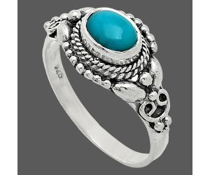 Sleeping Beauty Turquoise Ring size-7.5 SDR242730 R-1286, 7x5 mm
