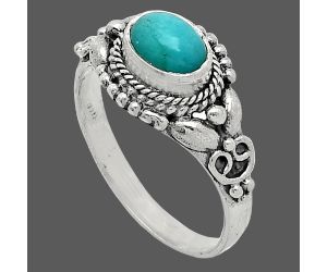Sleeping Beauty Turquoise Ring size-7 SDR242733 R-1286, 7x5 mm