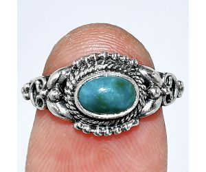 Azurite Chrysocolla Ring size-6 SDR242734 R-1286, 7x5 mm