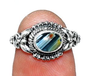 Millefiori Murano Glass Ring size-5 SDR242740 R-1286, 7x5 mm
