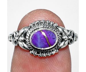 Copper Purple Turquoise Ring size-6 SDR242746 R-1286, 7x5 mm