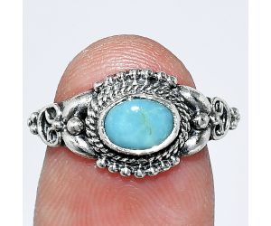 Natural Rare Turquoise Nevada Aztec Mt Ring size-7 SDR242748 R-1286, 7x5 mm