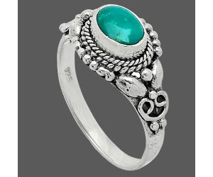 Natural Rare Turquoise Nevada Aztec Mt Ring size-7 SDR242749 R-1286, 7x5 mm