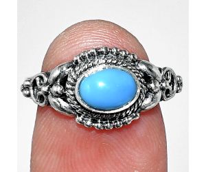 Sleeping Beauty Turquoise Ring size-7 SDR242757 R-1286, 7x5 mm