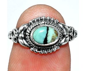 Lucky Charm Tibetan Turquoise Ring size-5 SDR242787 R-1286, 7x5 mm