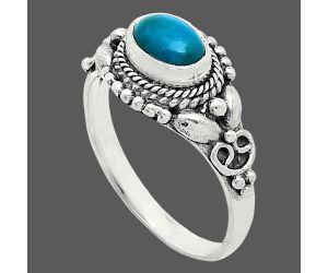 Natural Turquoise Morenci Mine Ring size-7 SDR242793 R-1286, 7x5 mm