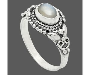 Gray Moonstone Ring size-7 SDR242808 R-1286, 7x5 mm