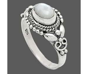 Gray Moonstone Ring size-6 SDR242811 R-1286, 7x5 mm