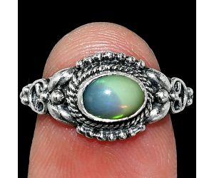 Ethiopian Opal Ring size-6.5 SDR242815 R-1286, 7x5 mm