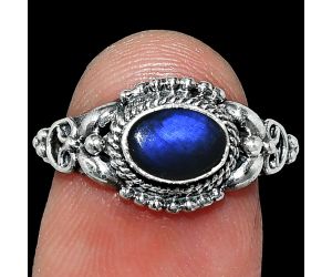 Blue Fire Labradorite Ring size-7 SDR242822 R-1286, 7x5 mm