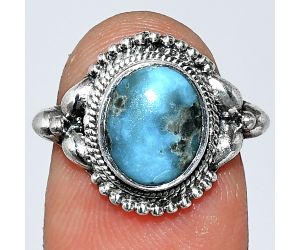 Natural Turquoise Morenci Mine Ring size-7 SDR242847 R-1286, 8x10 mm