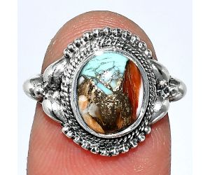 Spiny Oyster Turquoise Ring size-6 SDR242848 R-1286, 8x10 mm