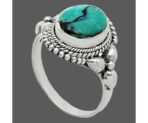 Lucky Charm Tibetan Turquoise Ring size-7 SDR242874 R-1286, 8x10 mm