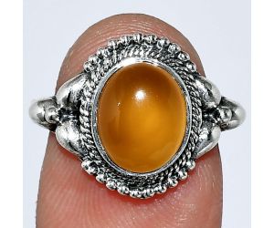 Yellow Onyx Ring size-8.5 SDR242875 R-1286, 8x10 mm