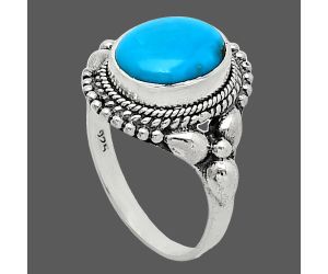 Natural Turquoise Morenci Mine Ring size-6 SDR242880 R-1286, 8x10 mm