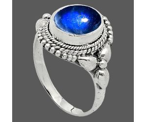 Blue Fire Labradorite Ring size-7 SDR242895 R-1286, 8x10 mm