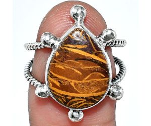 Coquina Fossil Jasper Ring size-7 SDR242916 R-1268, 12x16 mm