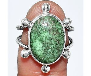 Lucky Charm Tibetan Turquoise Ring size-7.5 SDR242917 R-1268, 12x17 mm