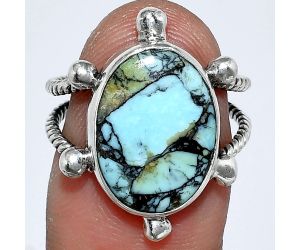 Lucky Charm Tibetan Turquoise Ring size-7 SDR242921 R-1268, 12x16 mm