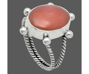 Guava Quartz Ring size-8 SDR242964 R-1268, 12x16 mm